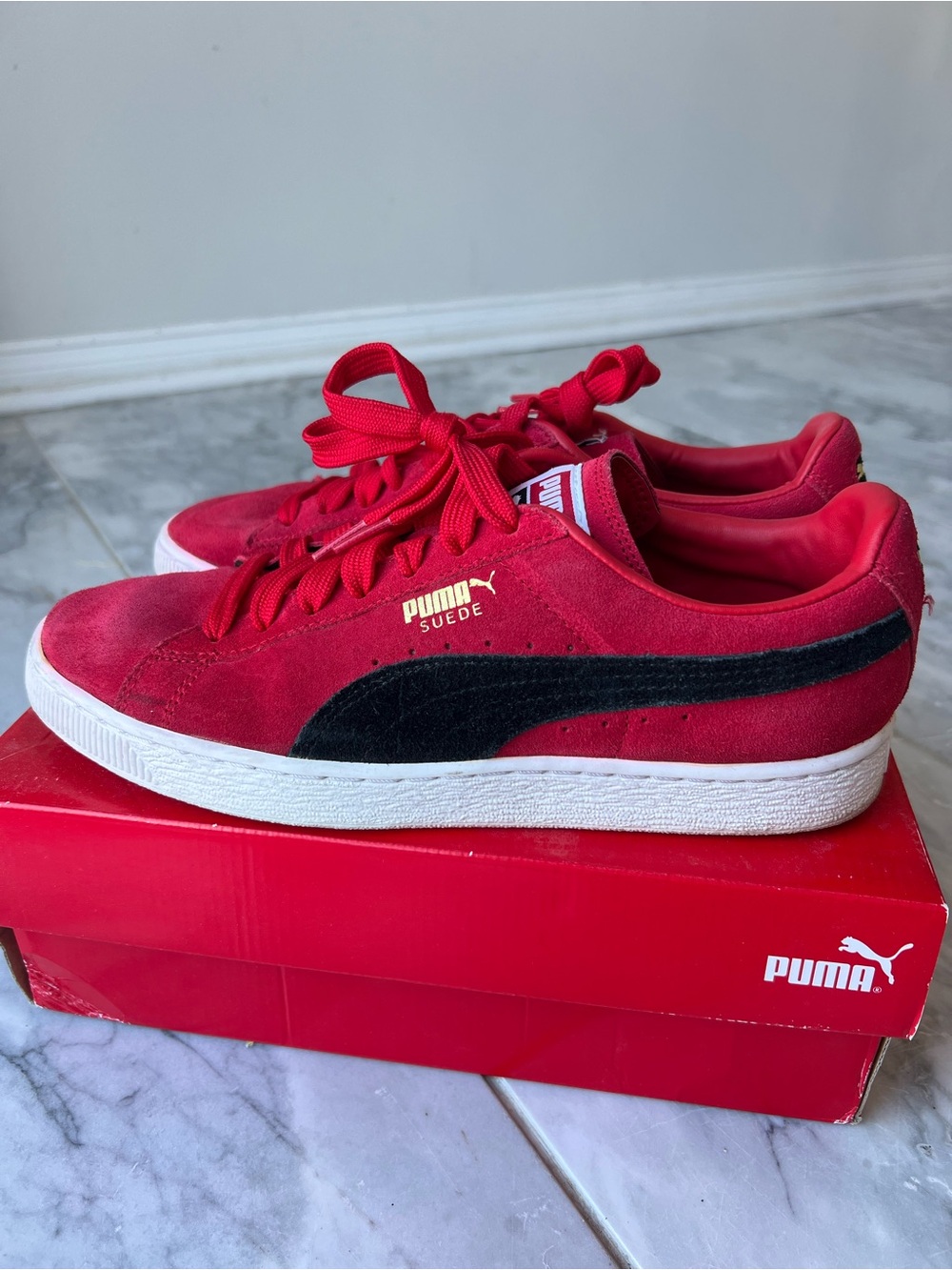 PUMA Suede Classic – Ribbon Red / Puma Black – Men's Size 9